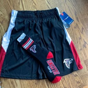 NWT Atlanta Falcons Shorts + Socks